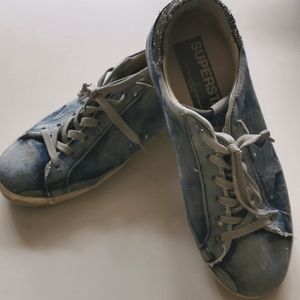 Golden Goose Superstar sneakers in denim